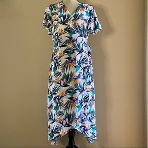 Time and Tru tropical wrap dress
